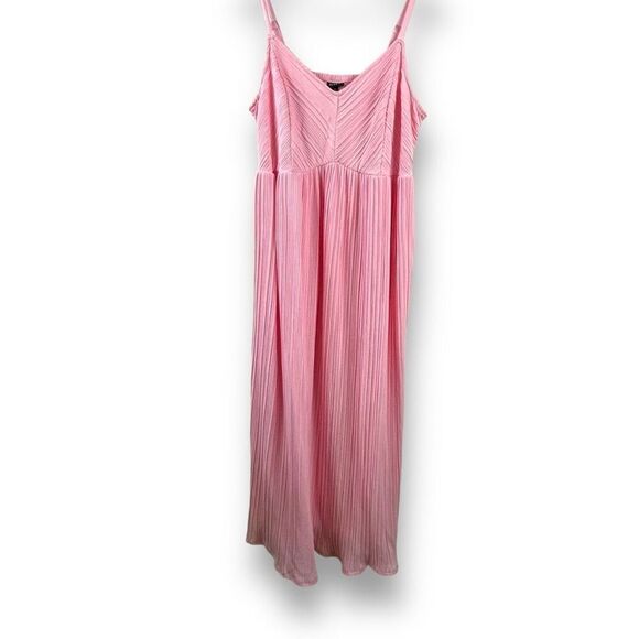 torrid Dresses & Skirts - Torrid Size 2X Plise Pleated Slip Maxi Dress Orchid Pink Fairycore Feminine New